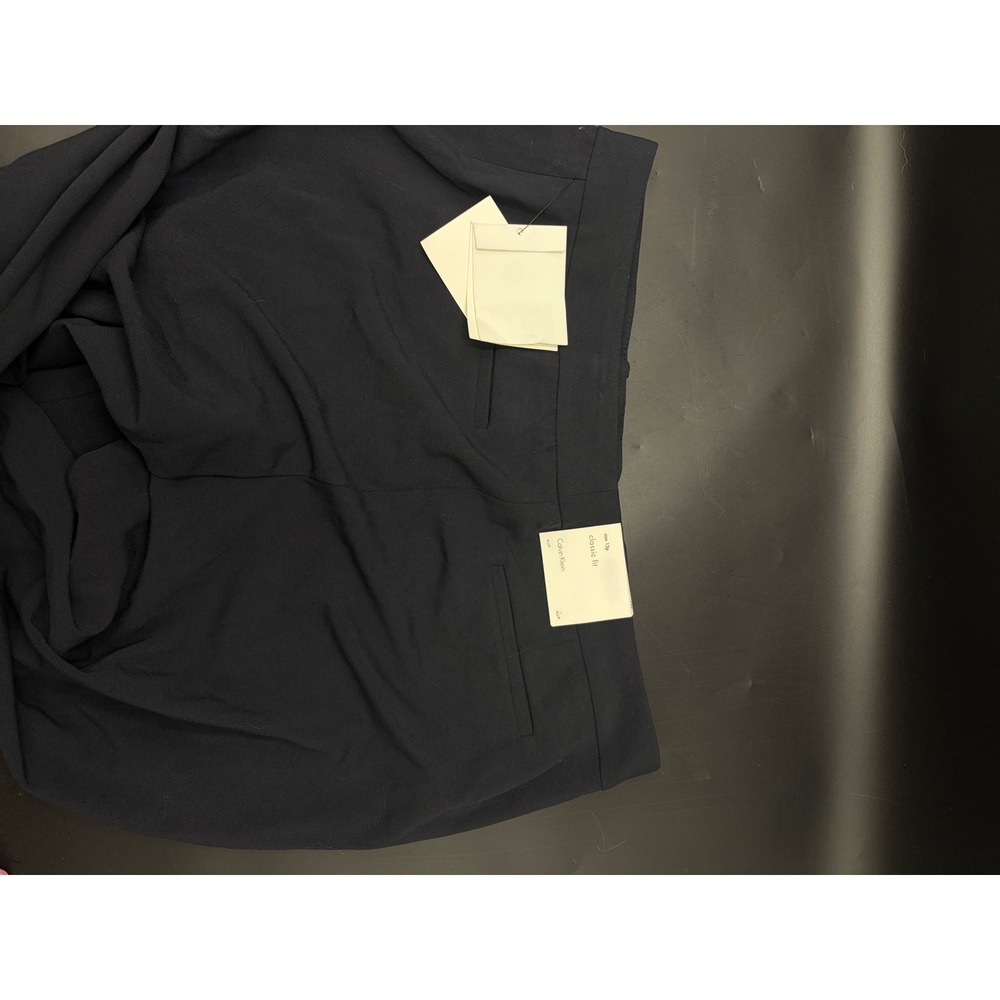 Calvin Klein Navy Black Classic Fit Dress Pants 12P SPBPN704 NWT - Picture 8 of 8